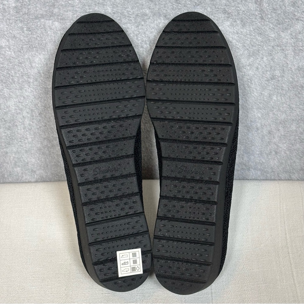 Skechers Cleo Flex Wedge Flipside Ballet Flats Shoes-Black-Women Size 11 - Picture 8 of 10